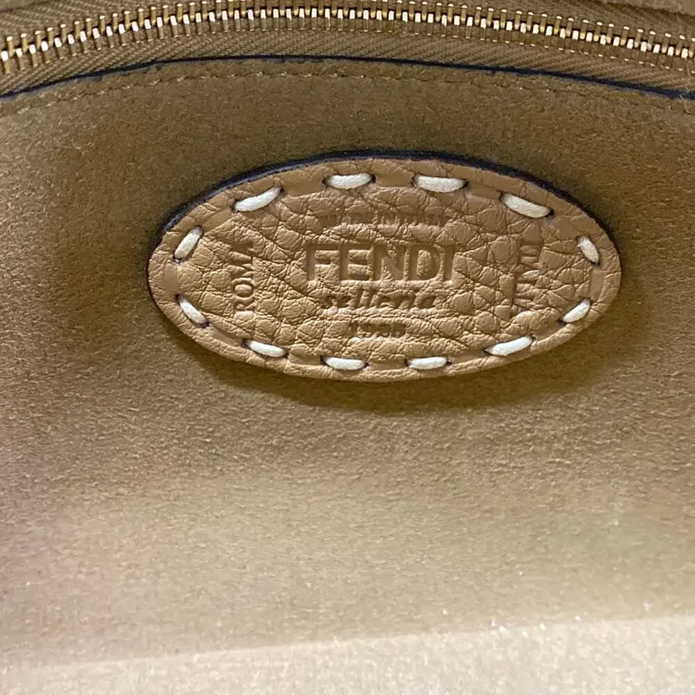 Fendi Mama Bucket Handbag 8BR600 Mouton Leather